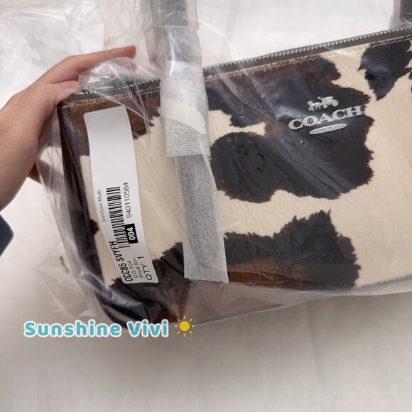 NWT Coach Asher Shoulder Bag With Cow Print CCC85 Cow Printed Haircalf Cow Multi - Picture 10 of 10
